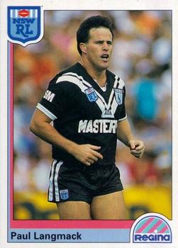 1992 Regina NSW Rugby League #5 Paul Langmack Front